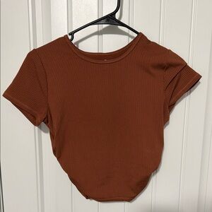 Hollister rust orange crop top